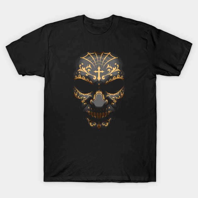 Sugar Skull - Dia De Los Muertos T-Shirt by BlackoutBrother